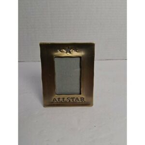 Vintage Allstar Photo Frame Metal Tabletop‎ Stars Rustic Bronze Tone